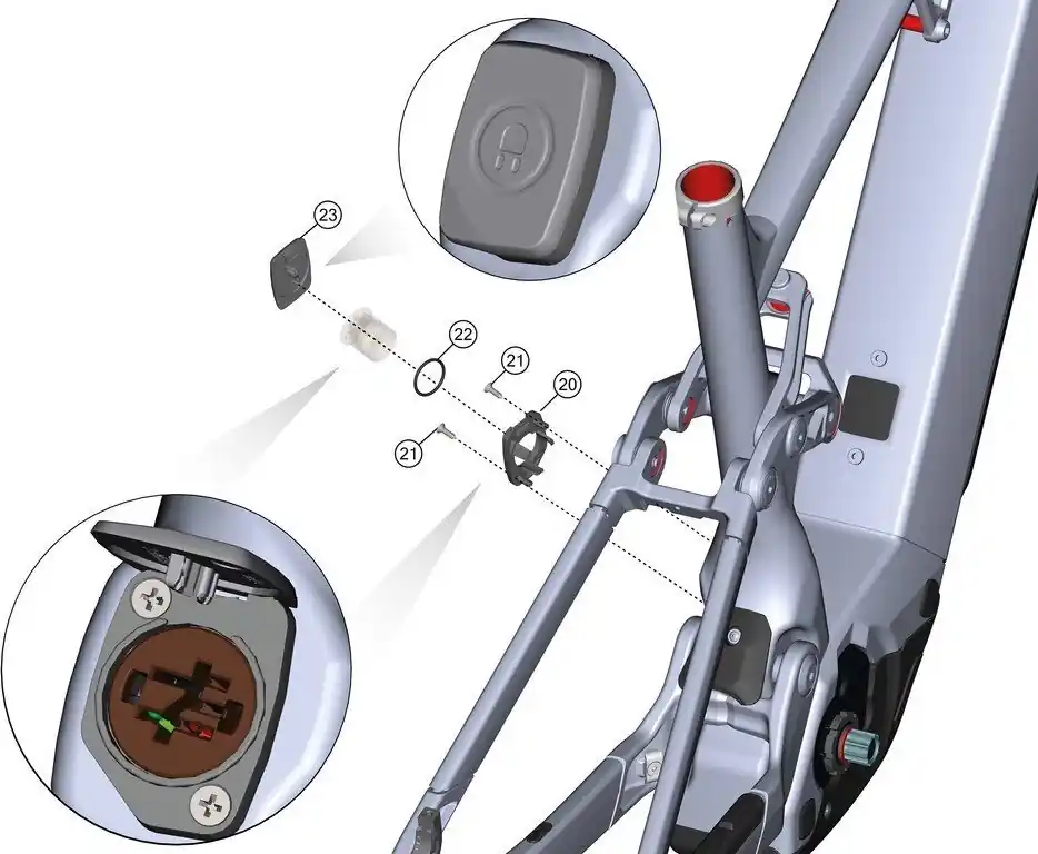 Nakupujte Hned Nabíjecí prípojka sada Ghost E-AXS Všechny komponenty na nabíjecí prípojku