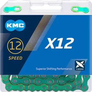 Nízká Cena Řetěz KMC X12 Aurora Green, 12 Speed