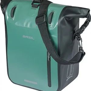 Cykl.taška Basil Rivo M MIK Hooks stríb.zelená/cerná, 12-15 l, MIK hácky Nejlepší Volba