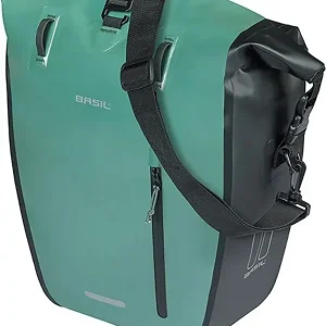 Cykl.taška Basil Rivo L MIK Hooks stríb.zelená/cerná, 25-31 l, MIK hácky Originální