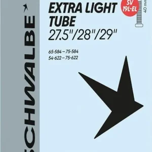 Duse Schwalbe SV 19L-EL Extra lehka 27.5/28/29x2.10-3.0 54/75-584/622 SV40mm Víkendová Akce
