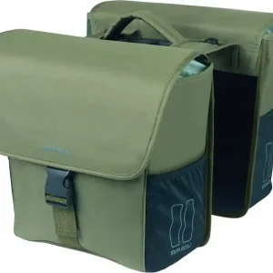 Dvojitá taška Basil Go MIK tm.zelená 14x27x31cm, 32l Nová Kolekce