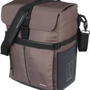 Jednoduchá taška Basil Move MIK hácky hnedá, 15l Zlevněný