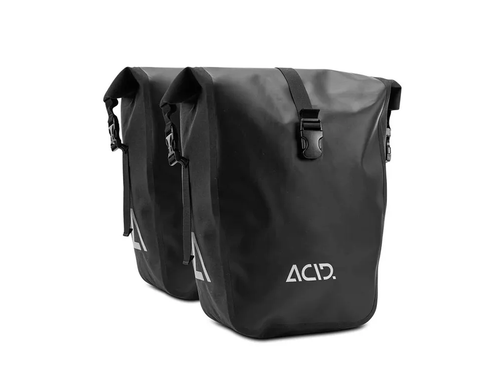 Vysoce Kvalitní Tašky boční ACID Traveler Pure 20 black na zadní nosič (2kusy)