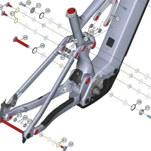 Sada šroubu a os Ghost E-AXS všechny osy a šroub.komponenty Celosvětová Doprava