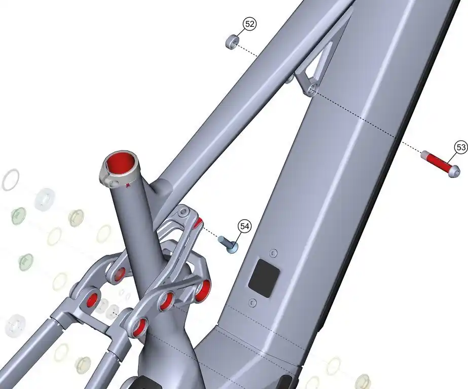 Víkendová Akce Mont.sada tlumice Ghost E-AXS všechny komponenty pro montáž tlumice