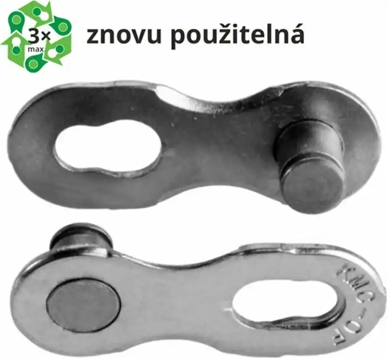 Výprodej spojka řetězu KMC 12NR EPT-tm. stříbrná baleno po 5 ks, cena za balení