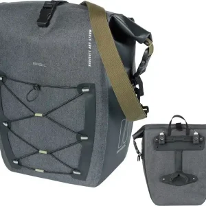 Dokud Zásoby Vydrží Taška Basil Navigator Storm MIK Side L cerná, 46x36x21cm, 25-31l, MIK