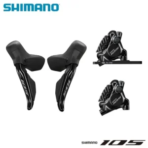 Exkluzivní Řadící / brzdové páky SHIMANO 105 Di2 ST-7170 Disc 12s včetně třmenů flatmount