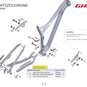 Ložisko GHOST seatstay Main Pivot bearing 6803V2RS/8 Levný
