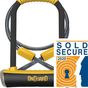 Obl.zámek Onguard Pitbulll DT 8005 115x230mm, R14mm,cr, lanko a držák Exkluzivní