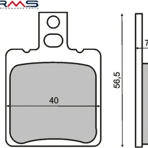 Autentický Brzdové destičky RMS 225100010 organické RMS.225100010