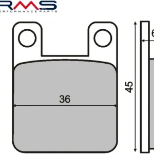 Brzdové destičky RMS 225100080 organické RMS.225100080 Ověřený