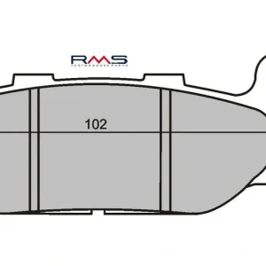 Brzdové destičky RMS 225100400 organické RMS.225100400 Cenově Výhodný