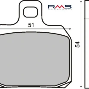 Brzdové destičky RMS 225100490 organické RMS.225100490 Prémiový
