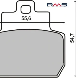 Brzdové destičky RMS 225100780 organické RMS.225100780 Hromadná Objednávka