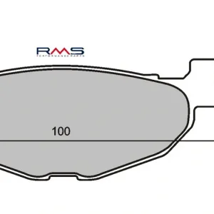 Časově Omezené Brzdové destičky RMS 225100800 organické RMS.225100800
