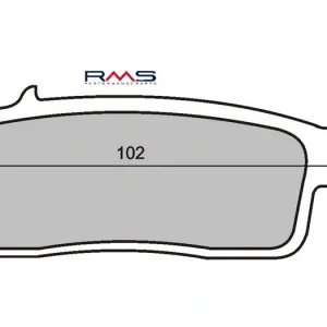 Brzdové destičky RMS 225100870 organické RMS.225100870 Cenový Hit
