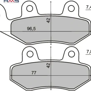 Exkluzivní Brzdové destičky RMS 225101420 organické RMS.225101420