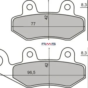 Nakupujte Hned Brzdové destičky RMS 225101620 organické RMS.225101620