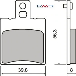 Brzdové destičky RMS 225102020 organické RMS.225102020 Víkendová Akce