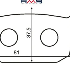 Brzdové destičky RMS 225102560 organické RMS.225102560 Odeslání Ihned