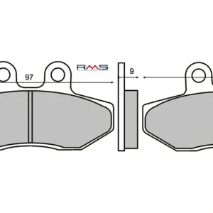 Finální Výprodej Brzdové destičky RMS 225102620 organické RMS.225102620