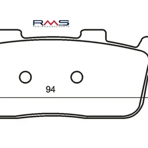 Brzdové destičky RMS 225102740 organické RMS.225102740 Autentický