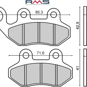 Brzdové destičky RMS 225102750 organické RMS.225102750 Akční Cena