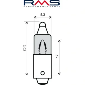 Žárovka RMS 246510025 12V 23W, 180° (10 kusů) RMS.246510025 Nejlepší Volba