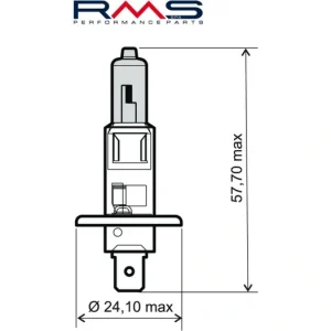 Speciální Cena Žárovka RMS 246510030 12V 55W, H1 modrá RMS.246510030