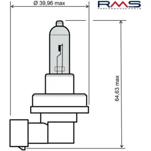 Žárovka RMS 246510075 12V 35W, H8 bílá RMS.246510075 Autentický