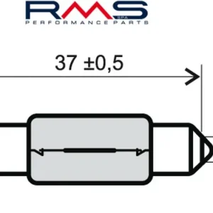 Žárovka RMS 246510175 12V 5W, T11X39 S8.5 bílá RMS.246510175 Finální Výprodej