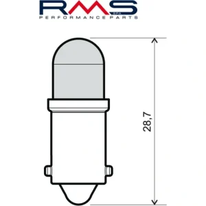 Žárovka RMS 246510550 Led 12V, BA9S modrá RMS.246510550 Sezónní Sleva