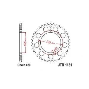 Řetězová rozeta JT JTR 1131-60 60 zubů, 420 JTR1131.60 727.1131-60 Ověřený