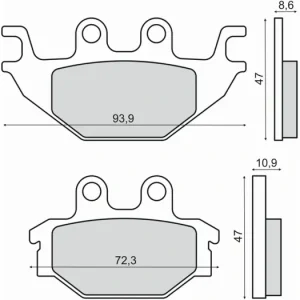 Brzdové destičky RMS 225103070 organické RMS.225103070 Velkoobchod