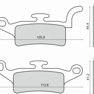 Prémiový Brzdové destičky RMS 225103250 organické RMS.225103250