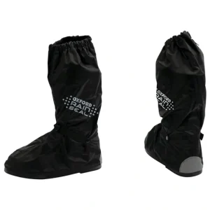 Moderní Návleky na boty RAIN SEAL s reflexními prvky a podrážkou, OXFORD (černá)