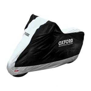 Aktuální Plachta na motorku Aquatex, OXFORD (černá/stříbrná)