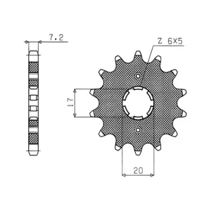 Top Prodej Řetězové kolečko pro sekundární řetězy typu 428, SUNSTAR (15 zubů) M291-2010-15