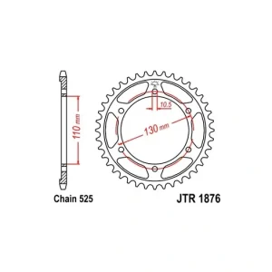 Hit Sezóny Řetězová rozeta JT JTR 1876-44 44 zubů, 525 JTR1876.44 727.1876.44