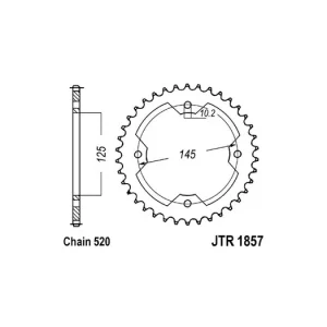 Řetězová rozeta JT JTR 1857-36 36 zubů, 520 JTR1857.36 727.1857.36 Top Prodej