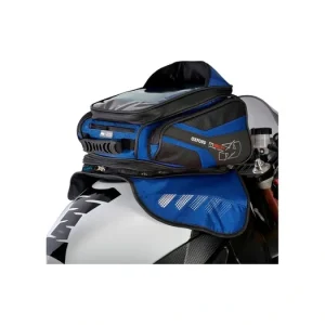 Tankbag na motocykl M30R, OXFORD (černý/modrý, s magnetickou základnou, objem 30 l) Autentický