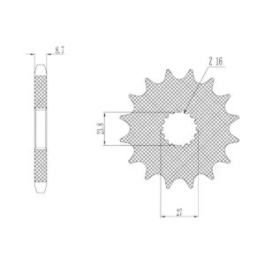 Řetězové kolečko pro sekundární řetězy typu 530, SUNSTAR (18 zubů) M291-5024-18 Tovární Cena