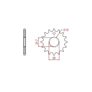 Objednat Nyní Řetězové kolečko pro sekundární řetězy typu 428, JT - Anglie (15 zubů) M290-2029-15