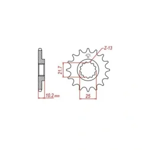 Rychlé Dodání Řetězové kolečko pro sekundární řetězy typu 520, JT - Anglie (13 zubů) M290-3031-13
