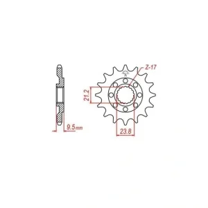 Nízká Cena Řetězové kolečko pro sekundární řetězy typu 520, JT - Anglie (13 zubů) M290-3058-13