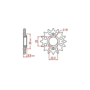 Řetězové kolečko pro sekundární řetězy typu 520, JT - Anglie (15 zubů) M290-3074-15 Ihned K Objednání