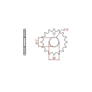 Řetězové kolečko pro sekundární řetězy typu 520, JT - Anglie (13 zubů) M290-3090-13 Cenový Hit