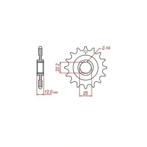 Výhodná Nabídka Řetězové kolečko pro sekundární řetězy typu 520, JT - Anglie (13 zubů) M290-3100-13